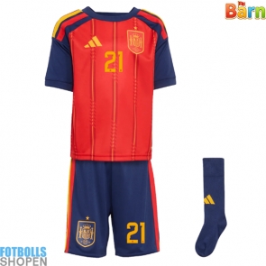 Billiga Spanien Mikel Oyarzabal #21 Hemmatröja Barn VM 2026 Kortärmad (+ Korta byxor)